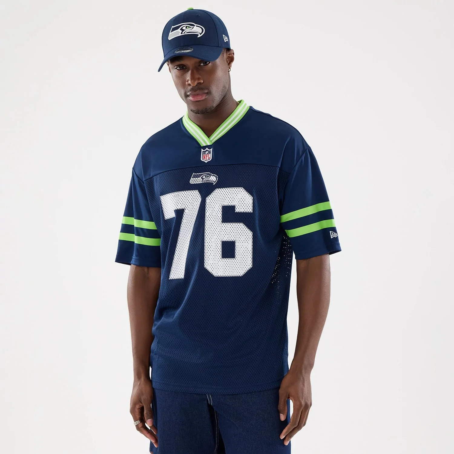 Seattle Seahawks NFL Mesh Dark Blue Mesh Jersey