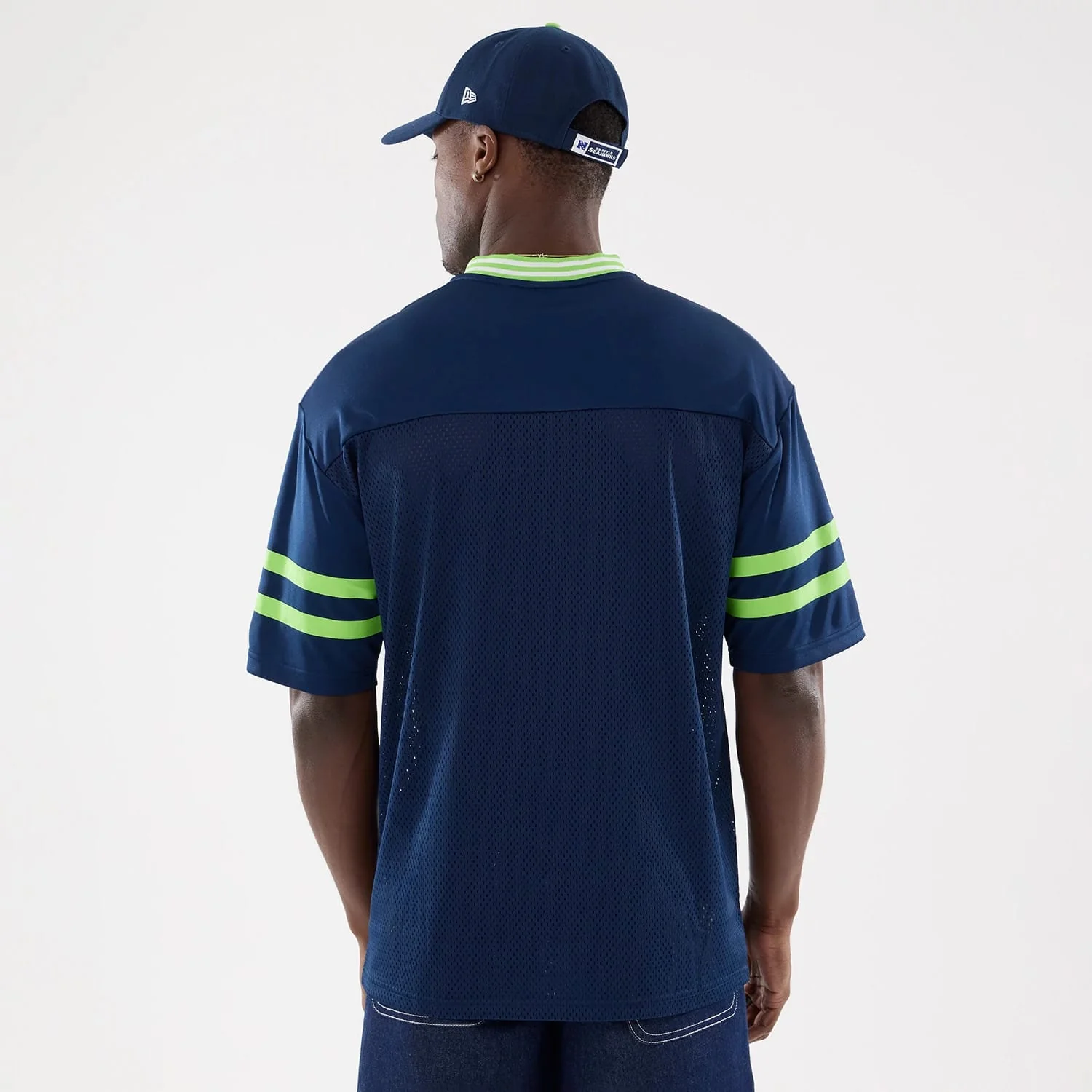 Seattle Seahawks NFL Mesh Dark Blue Mesh Jersey - Image 2
