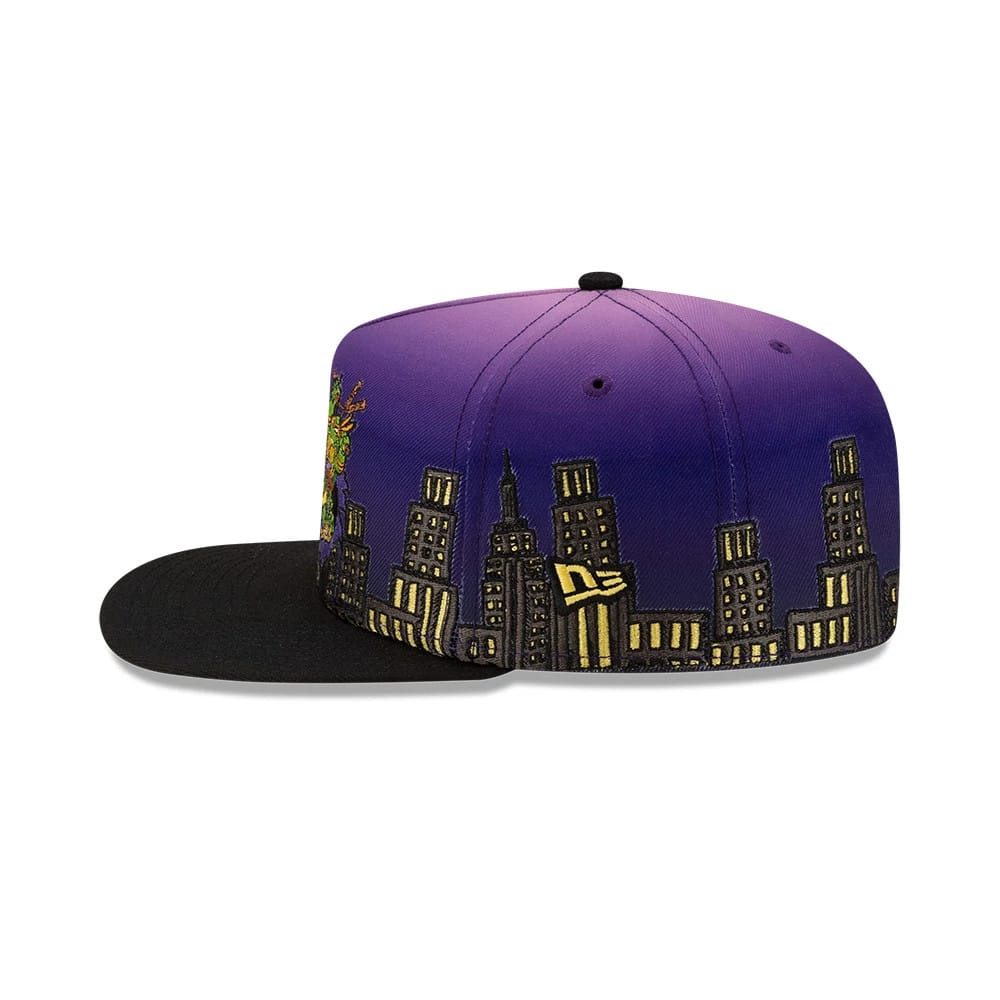 Teenage Mutant Ninja Turtles Skyline Purple 59FIFTY A-Frame Fitted Cap - Image 6