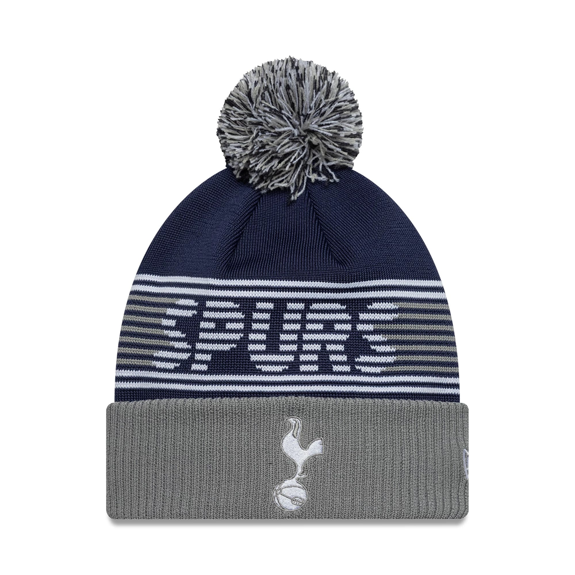 Tottenham Hotspur FC Navy Bobble Knit Beanie Hat