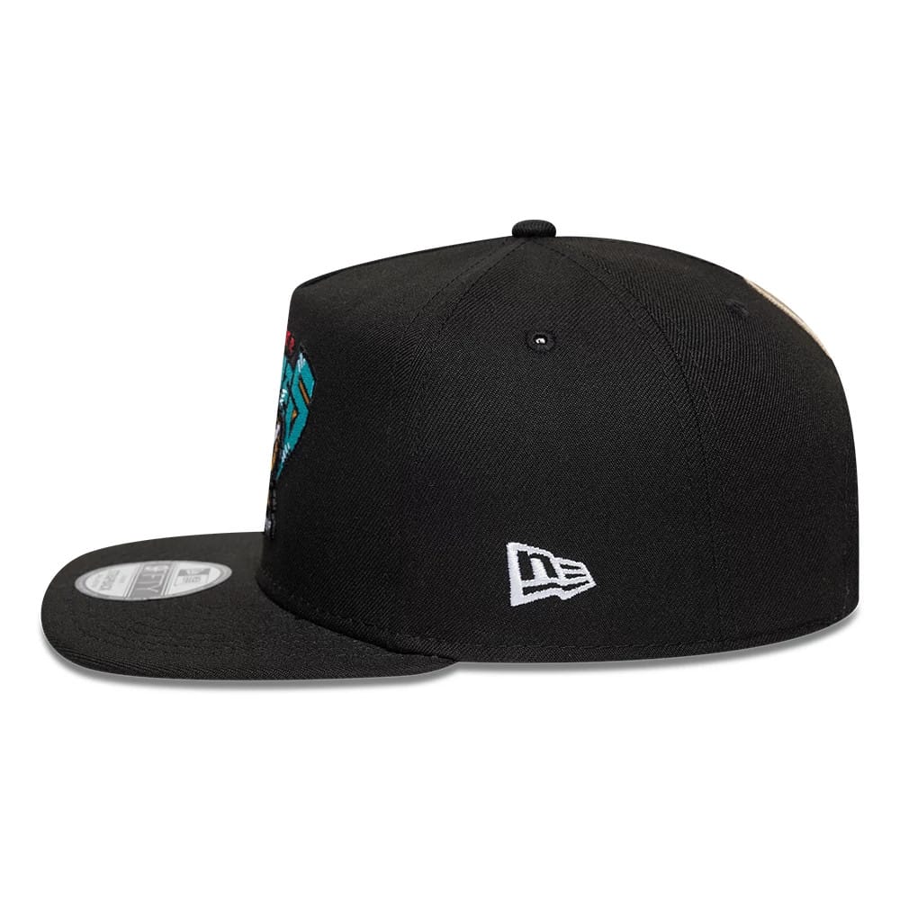 Vancouver Grizzlies NBA Hardwood Classic Black 9FIFTY A-Frame Snapback Adjustable Cap - Image 7