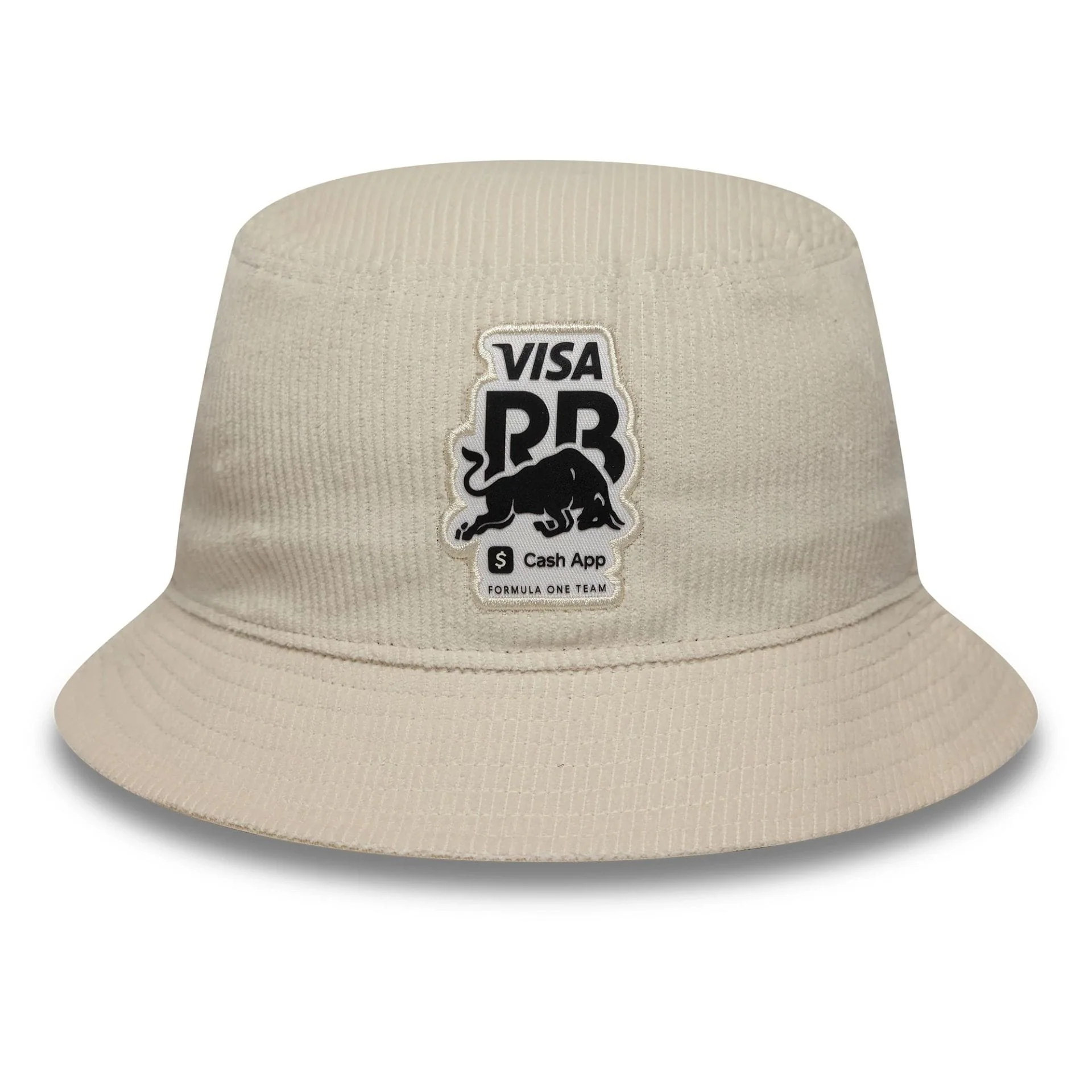 Visa Cash App Racing Bulls Womens Cream Cord Bucket Hat - Image 2