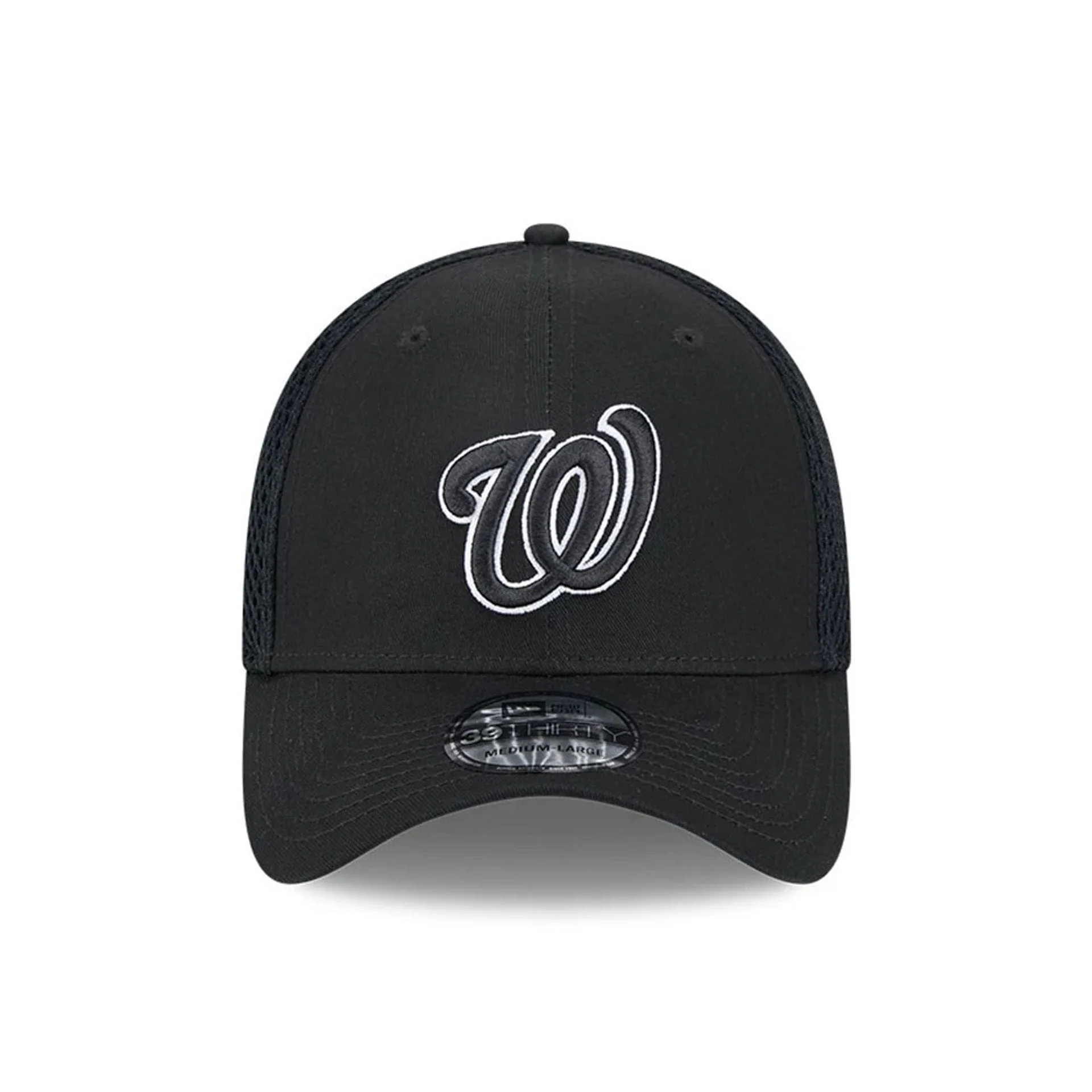 Washington Nationals MLB Evergreen Neo Black 39THIRTY Stretch Fit Cap - Image 3