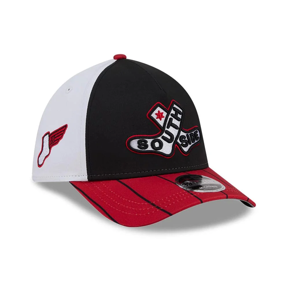 White Sox MLB City Connect Black 39THIRTY M-Crown A-Frame Stretch Fit Cap