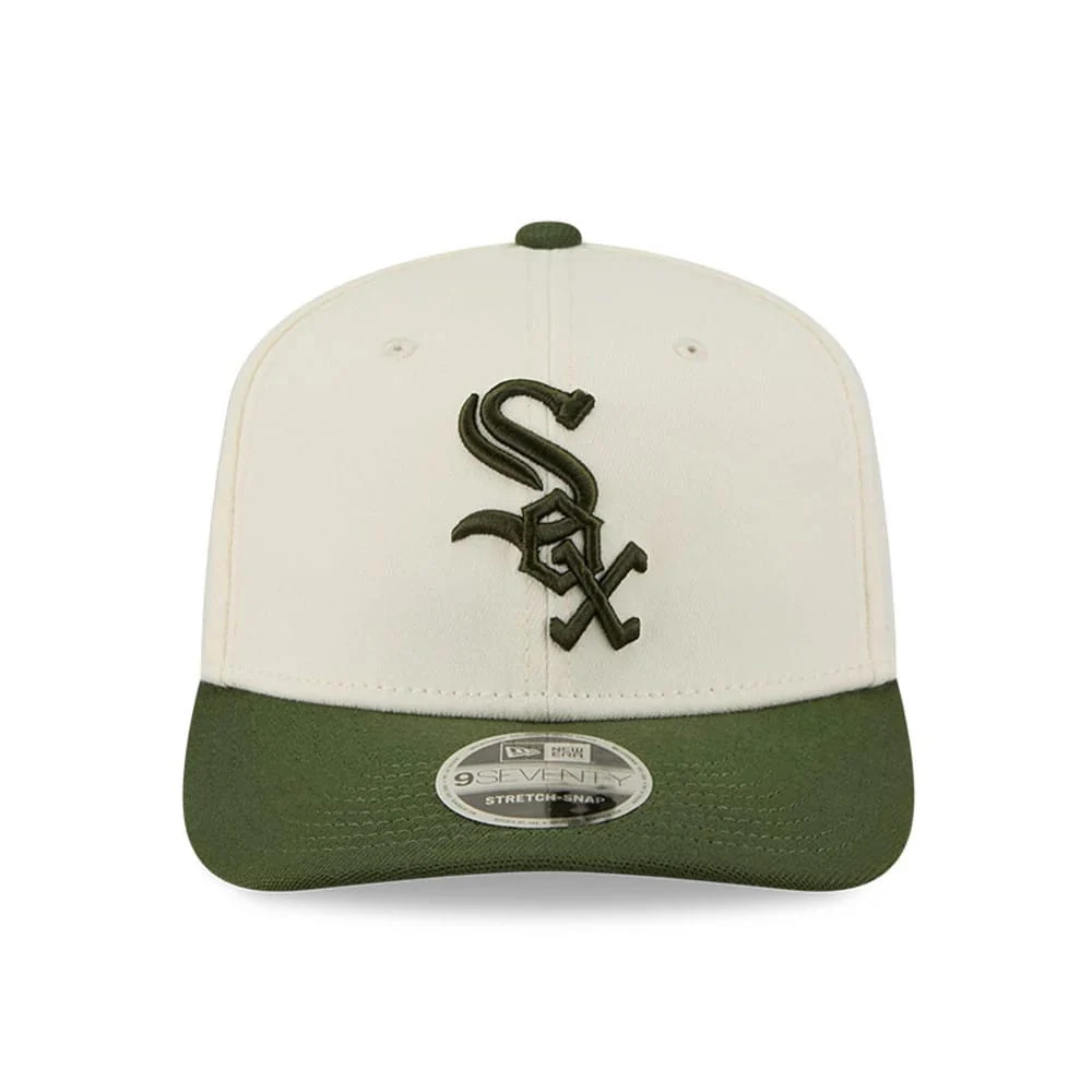 White Sox MLB Rifle Green 9SEVENTY Stretch Snap Adjustable Cap - Image 3