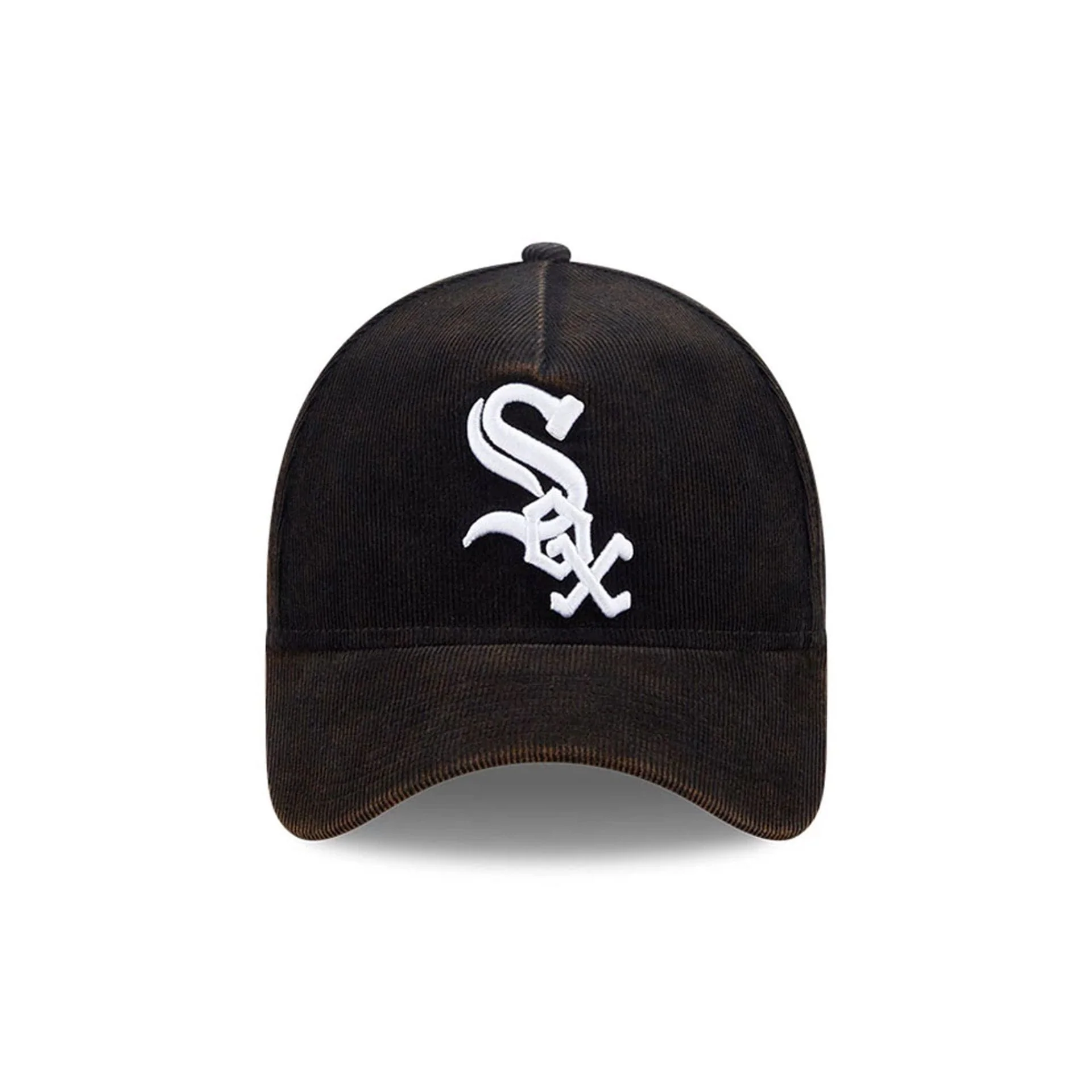 White Sox MLB Snow Wash Cord Black 59FORTY A-Frame Fitted Cap - Image 3