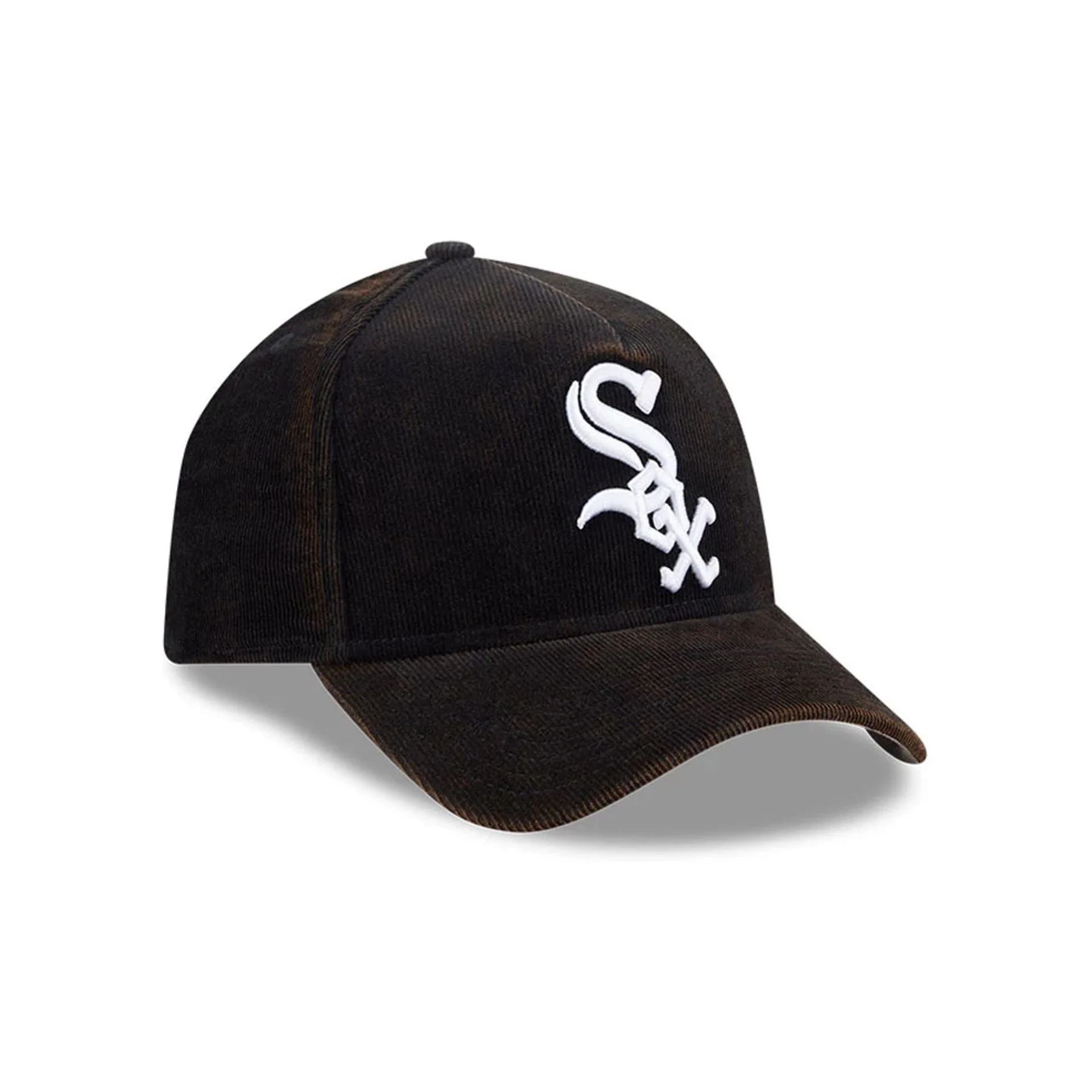 White Sox MLB Snow Wash Cord Black 59FORTY A-Frame Fitted Cap - Image 4