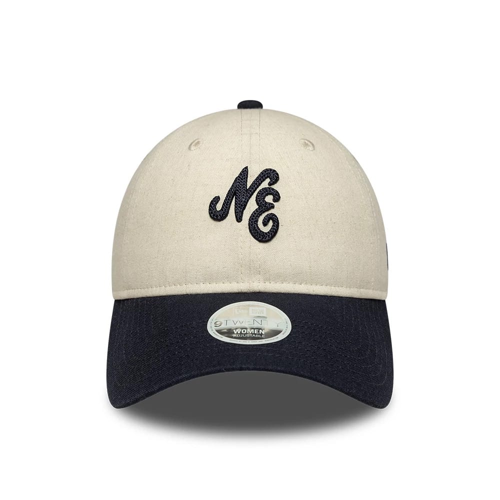 Womens New Era Linen Navy 9TWENTY Adjustable Cap - Image 2