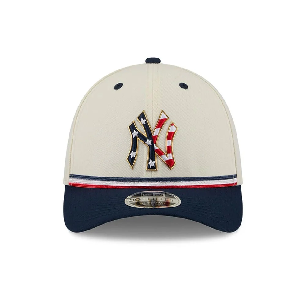 Yankees MLB 4th Of July 2026 Cream 39THIRTY M-Crown Stretch Fit Cap - Image 2