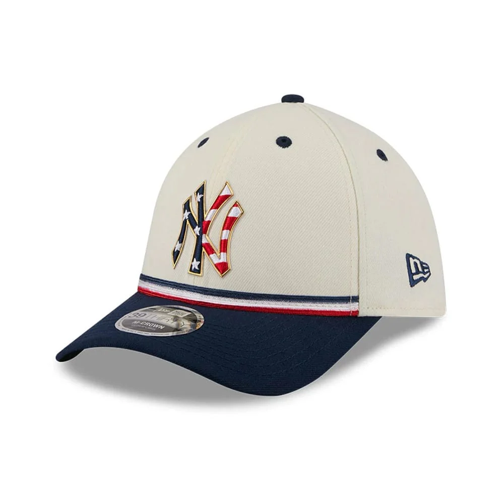 Yankees MLB 4th Of July 2026 Cream 39THIRTY M-Crown Stretch Fit Cap - Image 3
