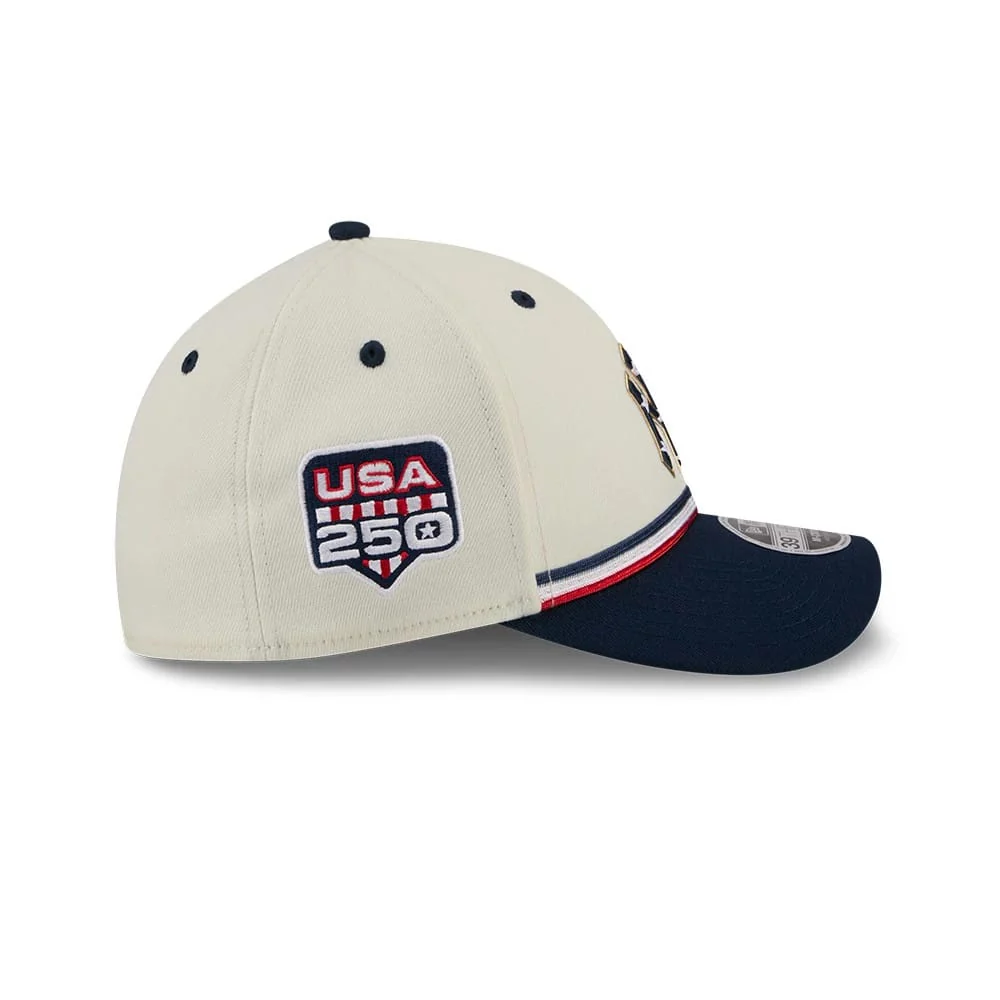 Yankees MLB 4th Of July 2026 Cream 39THIRTY M-Crown Stretch Fit Cap - Image 4