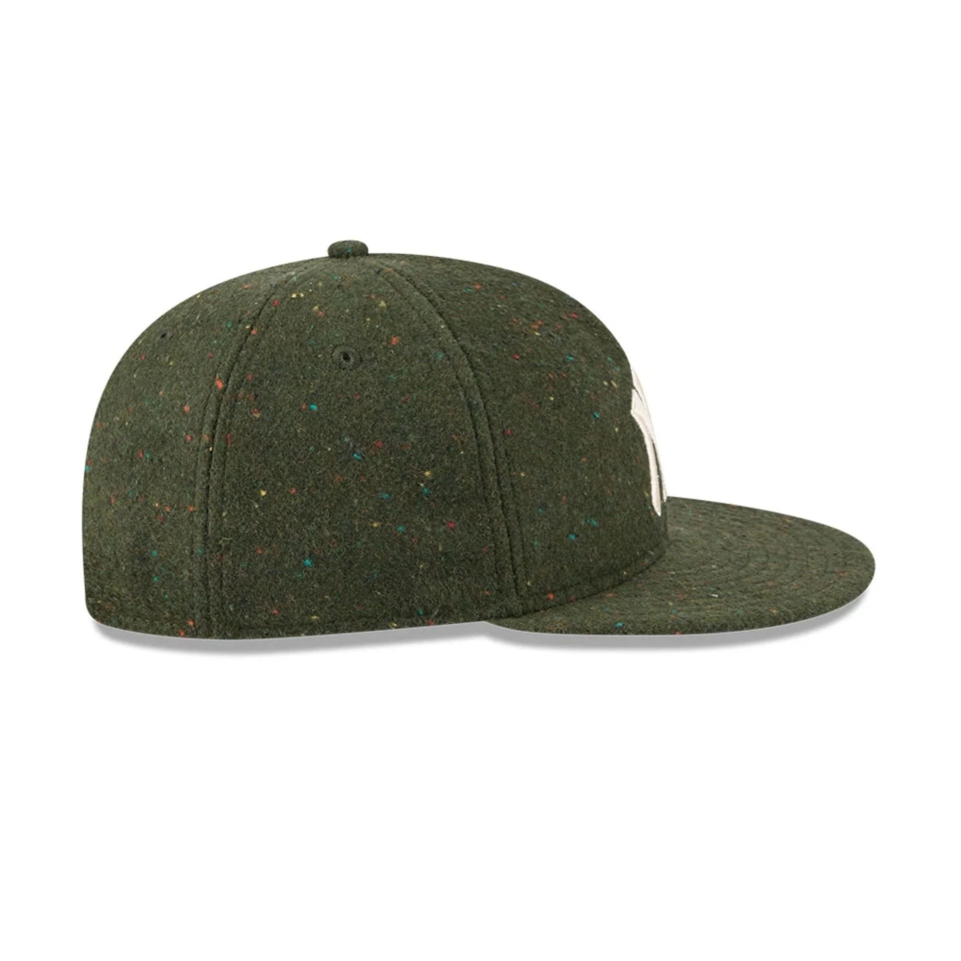 Yankees MLB Speckled Wool Open Green Retro Crown 9FIFTY Adjustable Cap - Image 7